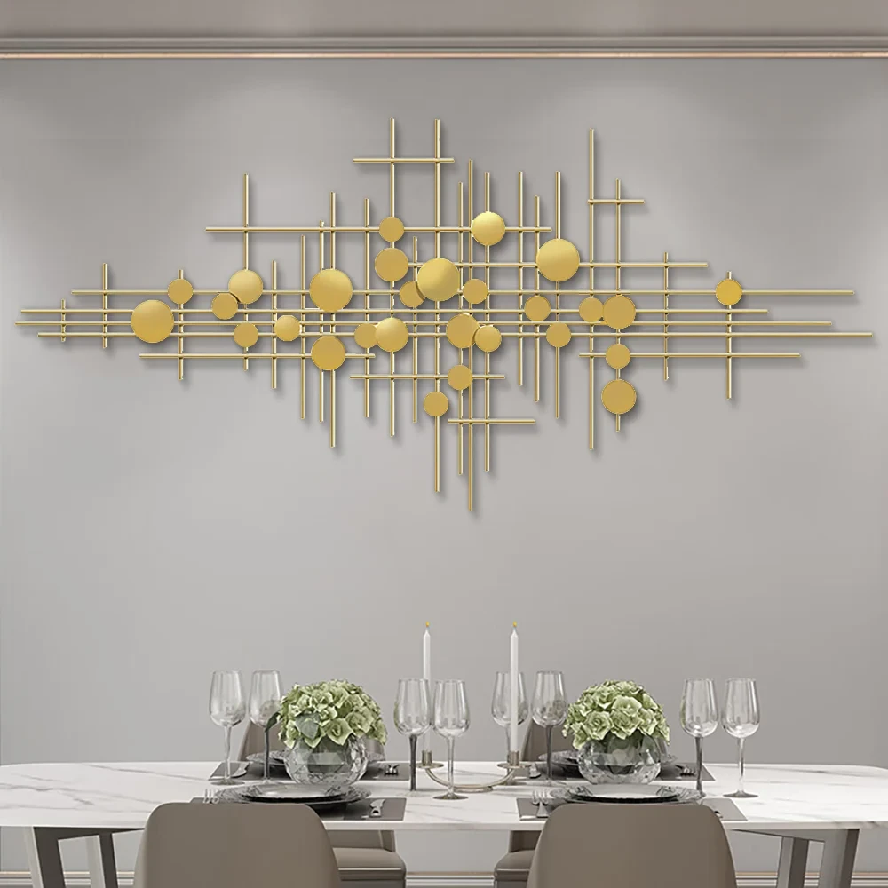 58,3" Modern Altın Metal Duvar Dekoru