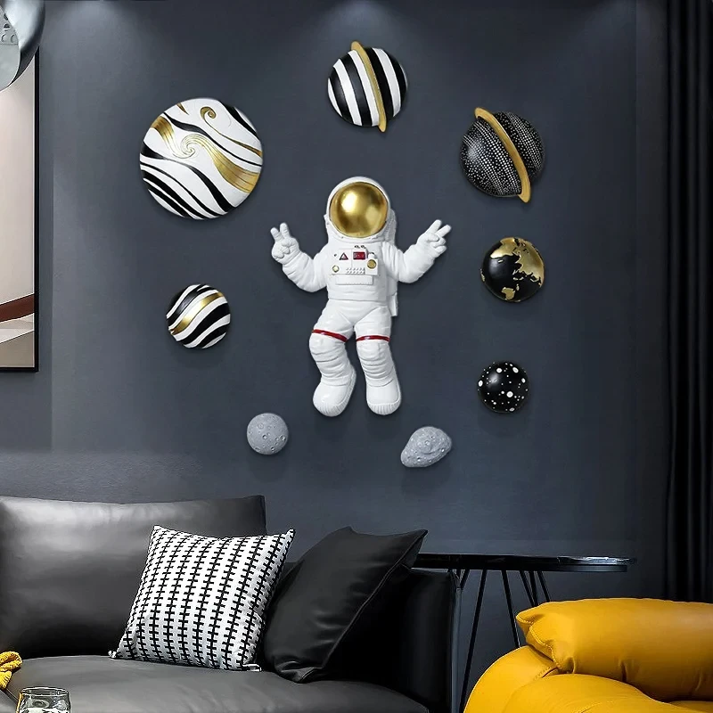 9 Parça Art Deco Astronot Gezegen Seti