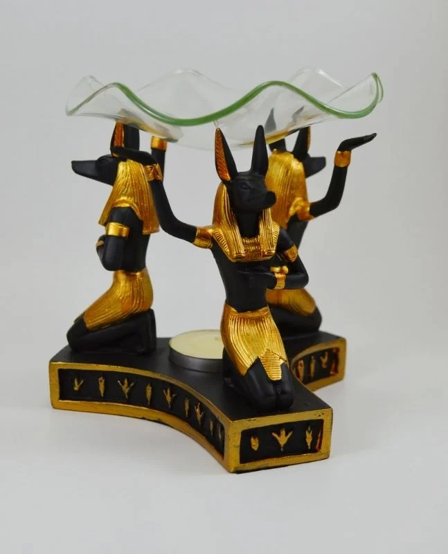 Üçlü Anubis Mumluk ( Buhurdanlık)